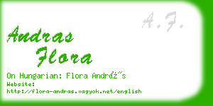 andras flora business card